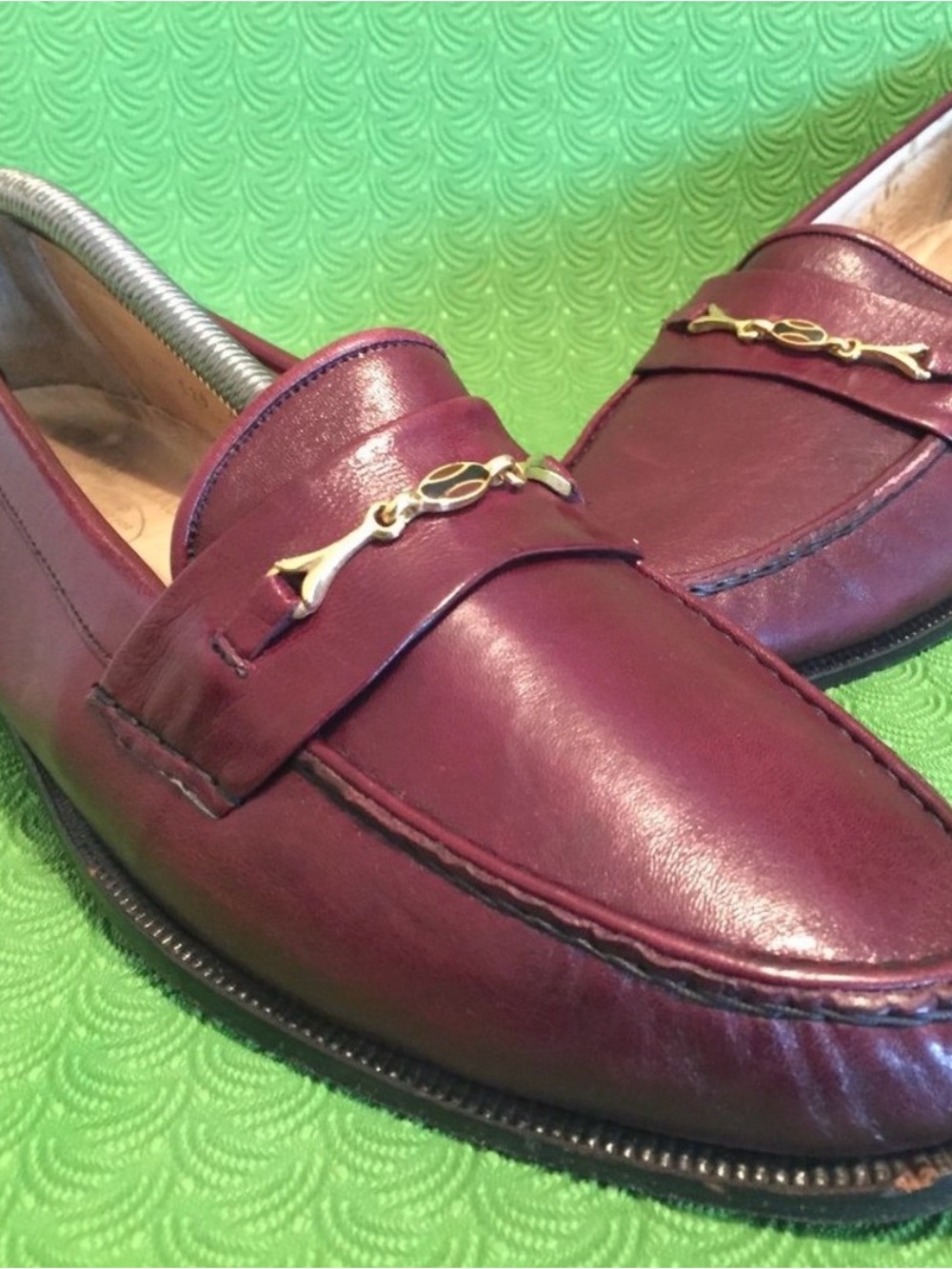 Lightly worn! Church's Burgundy Handmade Leather Bit Loafers!!